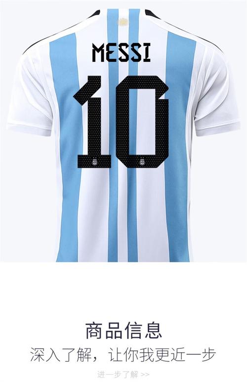2022世界杯阿根廷国家队正版球衣(蓝白相间)的相关图片
