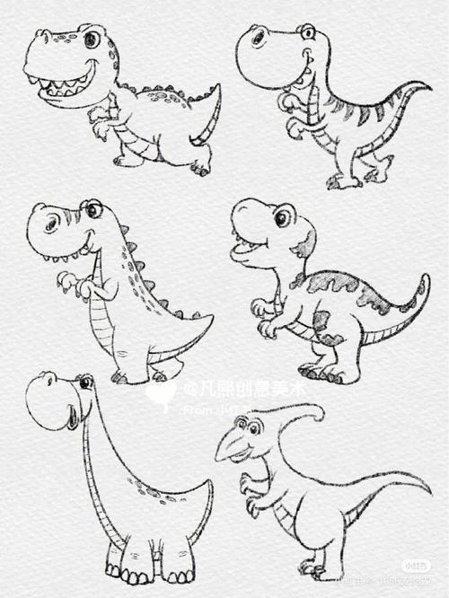 怎样画恐龙的相关图片