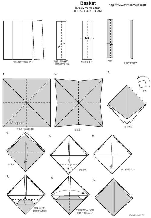 折纸花篮的折法的相关图片