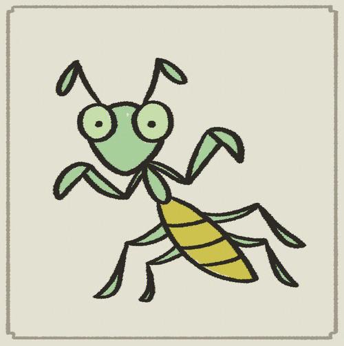 螳螂的简笔画的相关图片