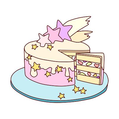 超可爱的卡通生日蛋糕的相关图片